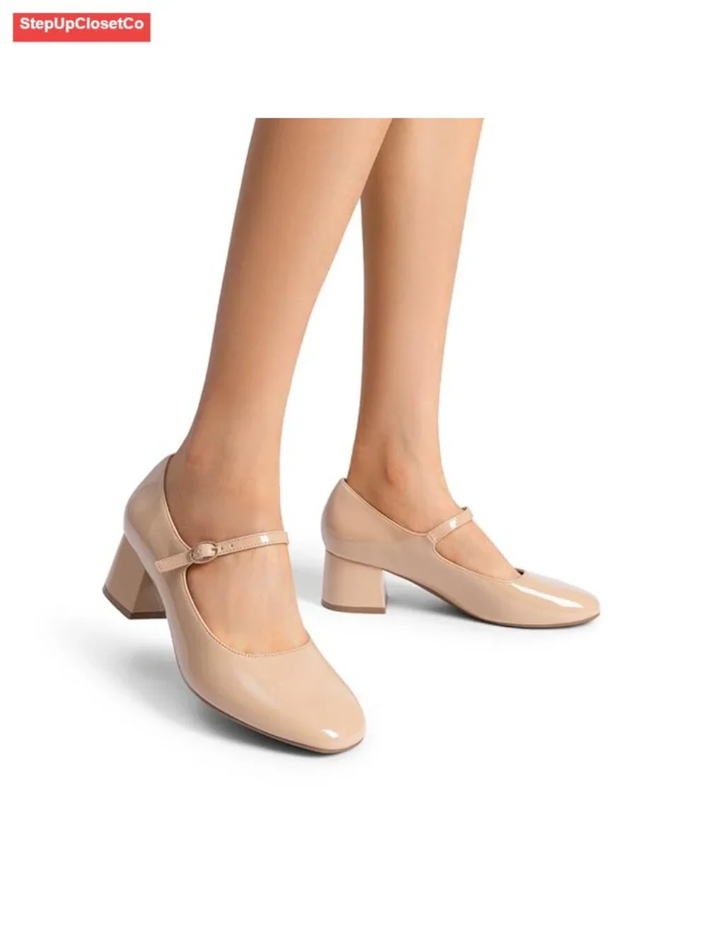 Mary Jane Heels Chunky Block Low Heel Pumps Women's Dress Shoes